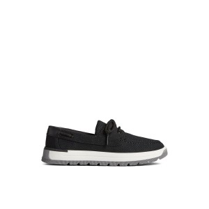 Black Sperry Augusta Boat Shoes | 7280564-DH