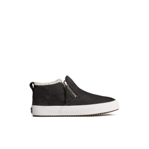 Black Sperry Crest Side Zip Cozy Sneakers | 1450627-JN