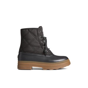 Black Sperry Saltwater 2.0 Textile Duck Boots | 0746138-AH