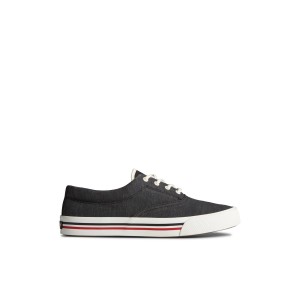 Black Sperry Striper II Linen CVO Sneakers | 6745390-OR