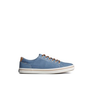 Blue Sperry Striper II Linen LTT Sneakers | 1657432-ZJ