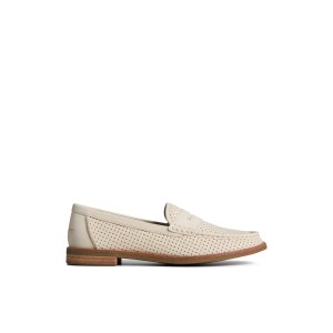 Bone Sperry Seaport Perforated Penny Loafer | 9315082-RF