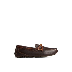 Brown Sperry Davenport Pull Up Leather 1-Eye Driver | 4315026-UK