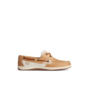 Medium Beige Sperry Koifish Two-Tone Boat Shoes | 0792345-AX