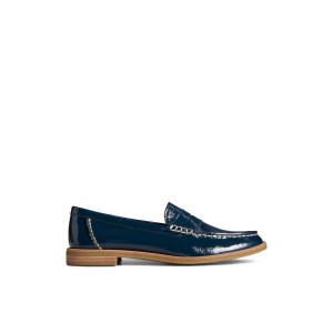 Navy Sperry Seaport Penny Leather Loafer | 7509832-AH