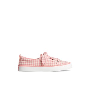 Pink Sperry Crest Vibe Gingham Sneakers | 4973251-VI