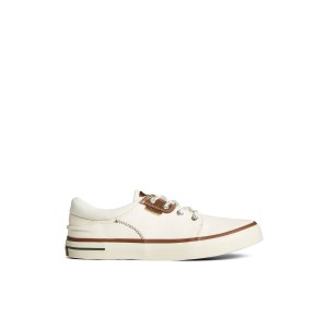 White Sperry Crossjack Sneakers | 6589713-RI