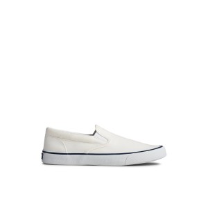 White Sperry Striper II Slip On Sneakers | 8431790-PJ