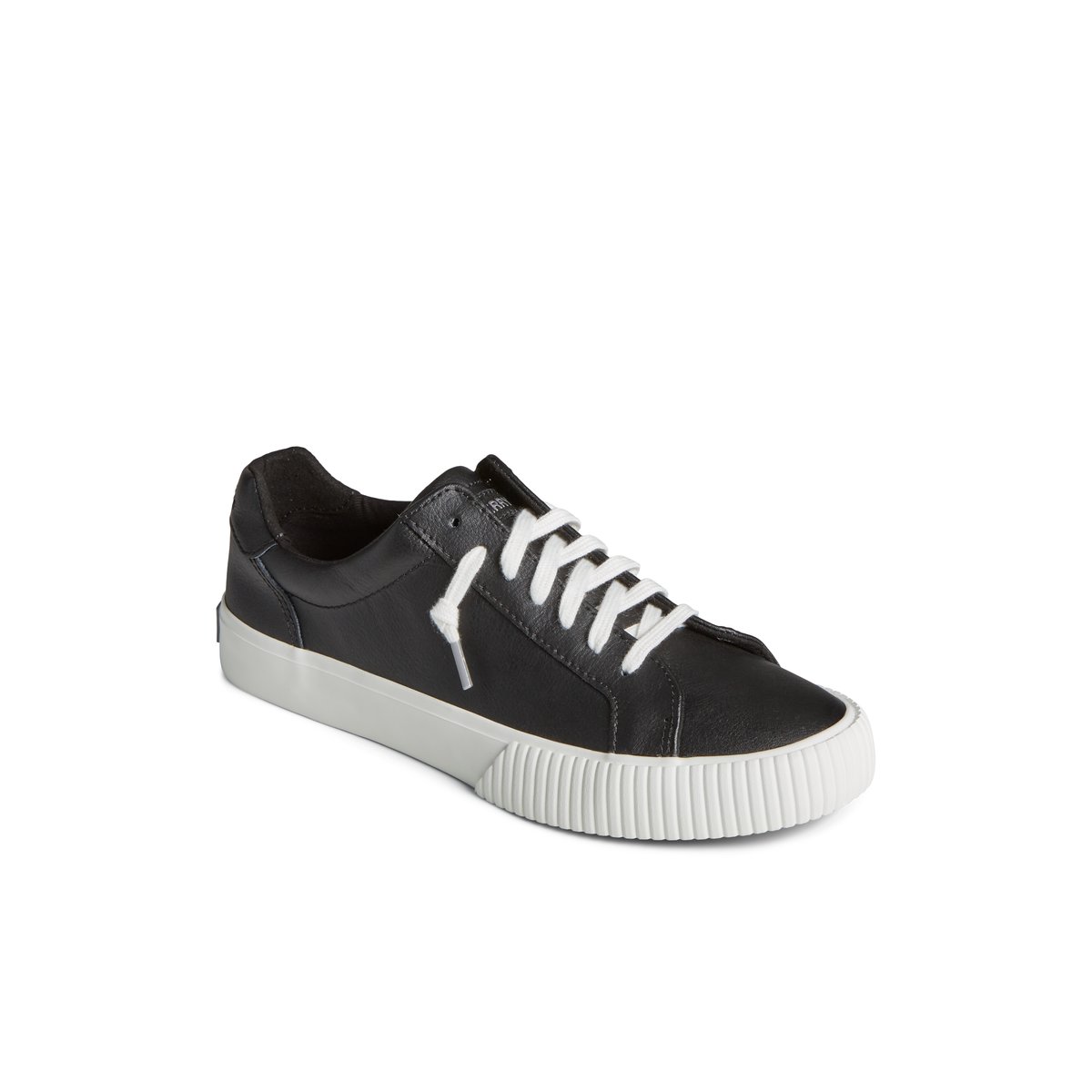 Black Sperry Bermuda Leather Sneakers | 8056924-GH