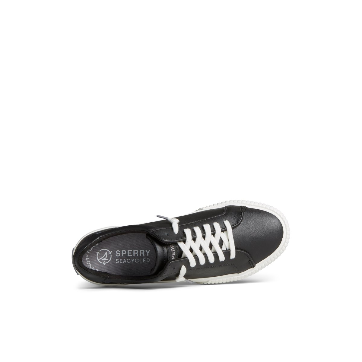 Black Sperry Bermuda Leather Sneakers | 8056924-GH