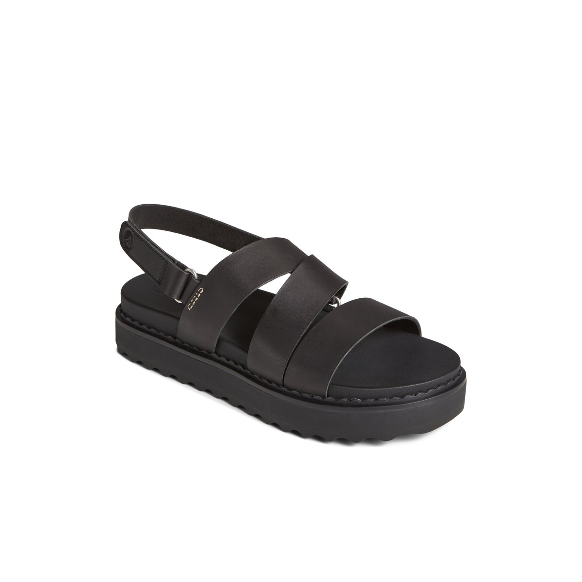 Black Sperry Cami Flatform Sandal | 0814952-WA