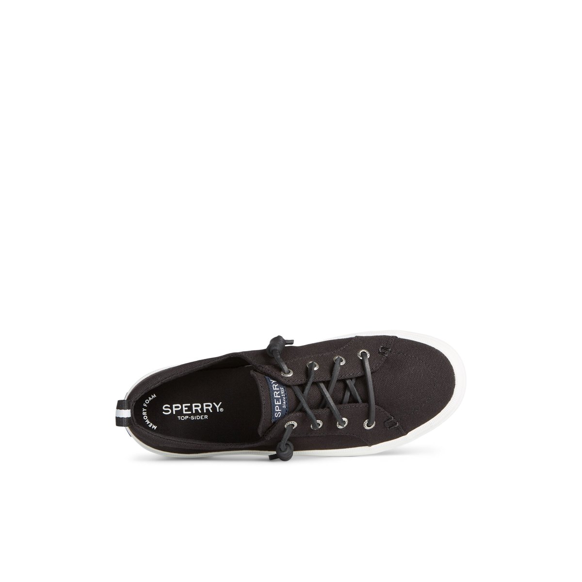 Black Sperry Crest Vibe Sneakers | 9163405-ER