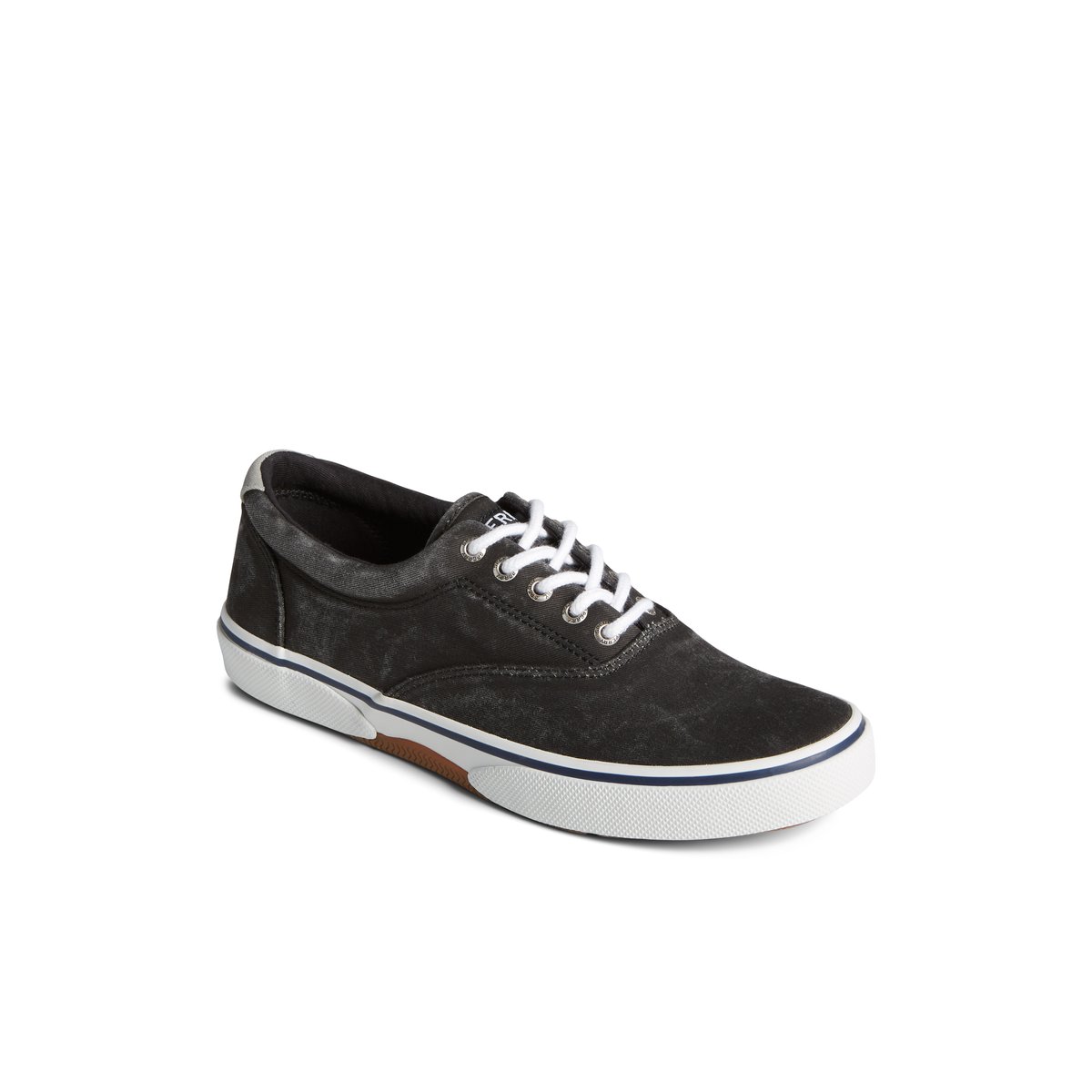 Black Sperry Halyard CVO Salt Washed Sneakers | 5976483-MN