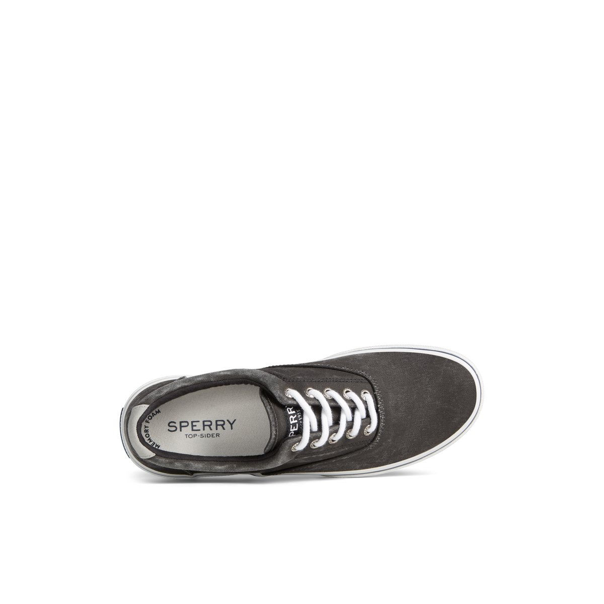 Black Sperry Halyard CVO Salt Washed Sneakers | 5976483-MN