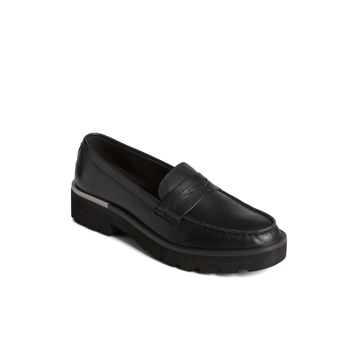 Black Sperry Lug Penny Loafer | 3791658-TH