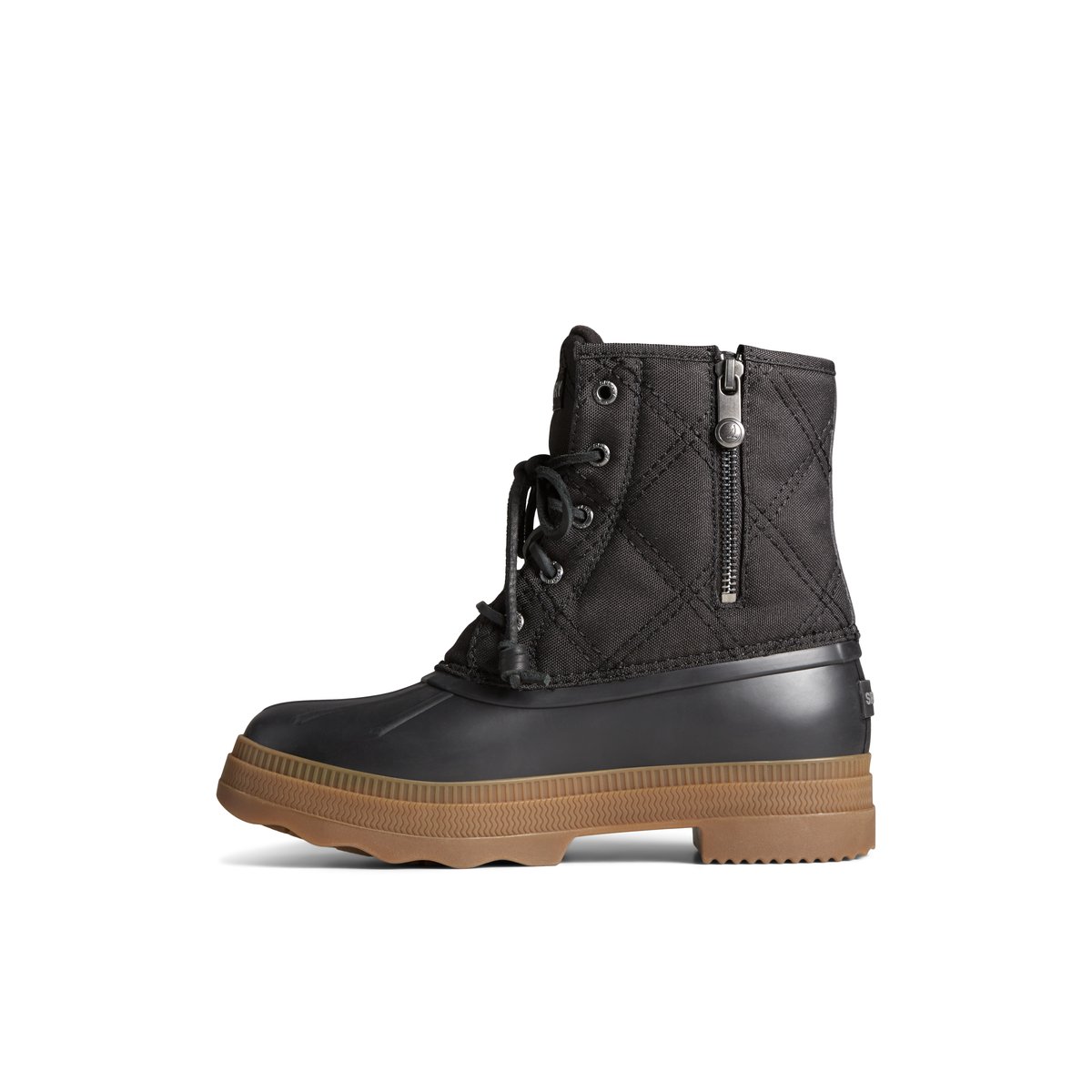 Black Sperry Saltwater 2.0 Textile Duck Boots | 0746138-AH