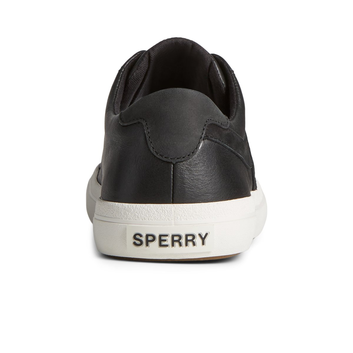 Black Sperry Sandy Leather Sneakers | 0519238-TQ