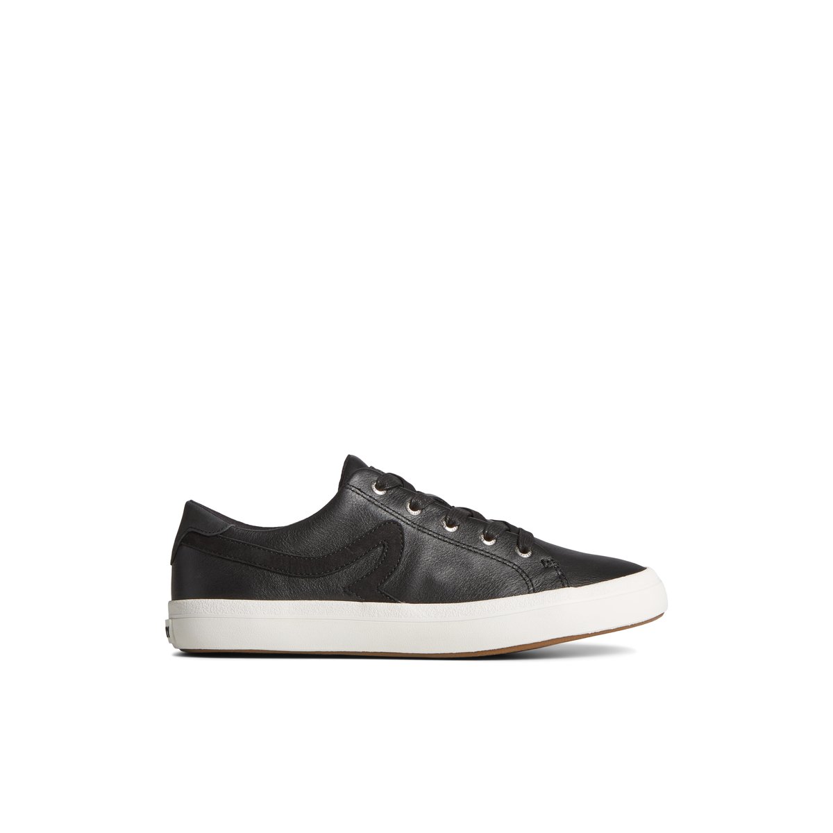 Black Sperry Sandy Leather Sneakers | 0519238-TQ