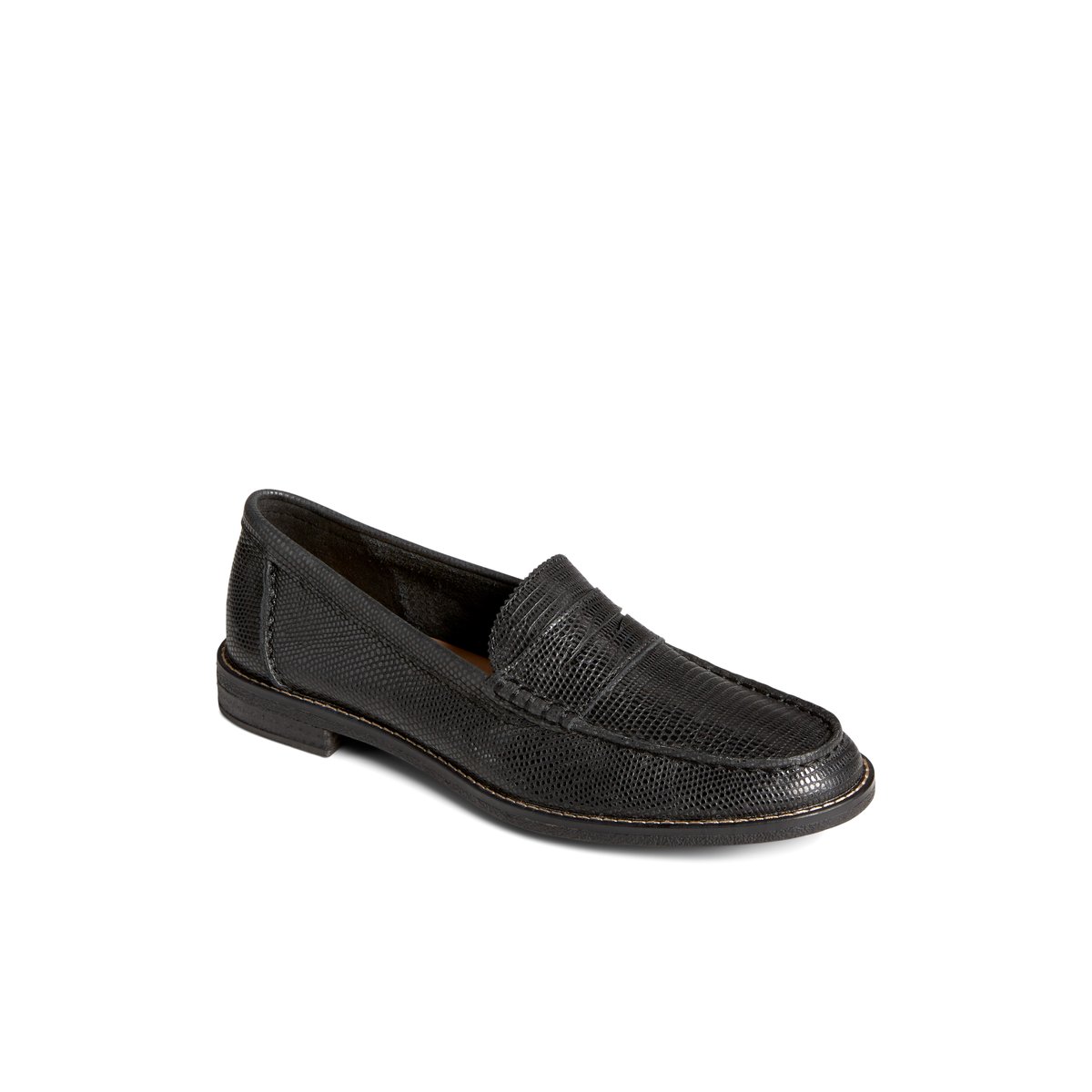 Black Sperry Seaport Penny Leather Loafer | 2391578-JG