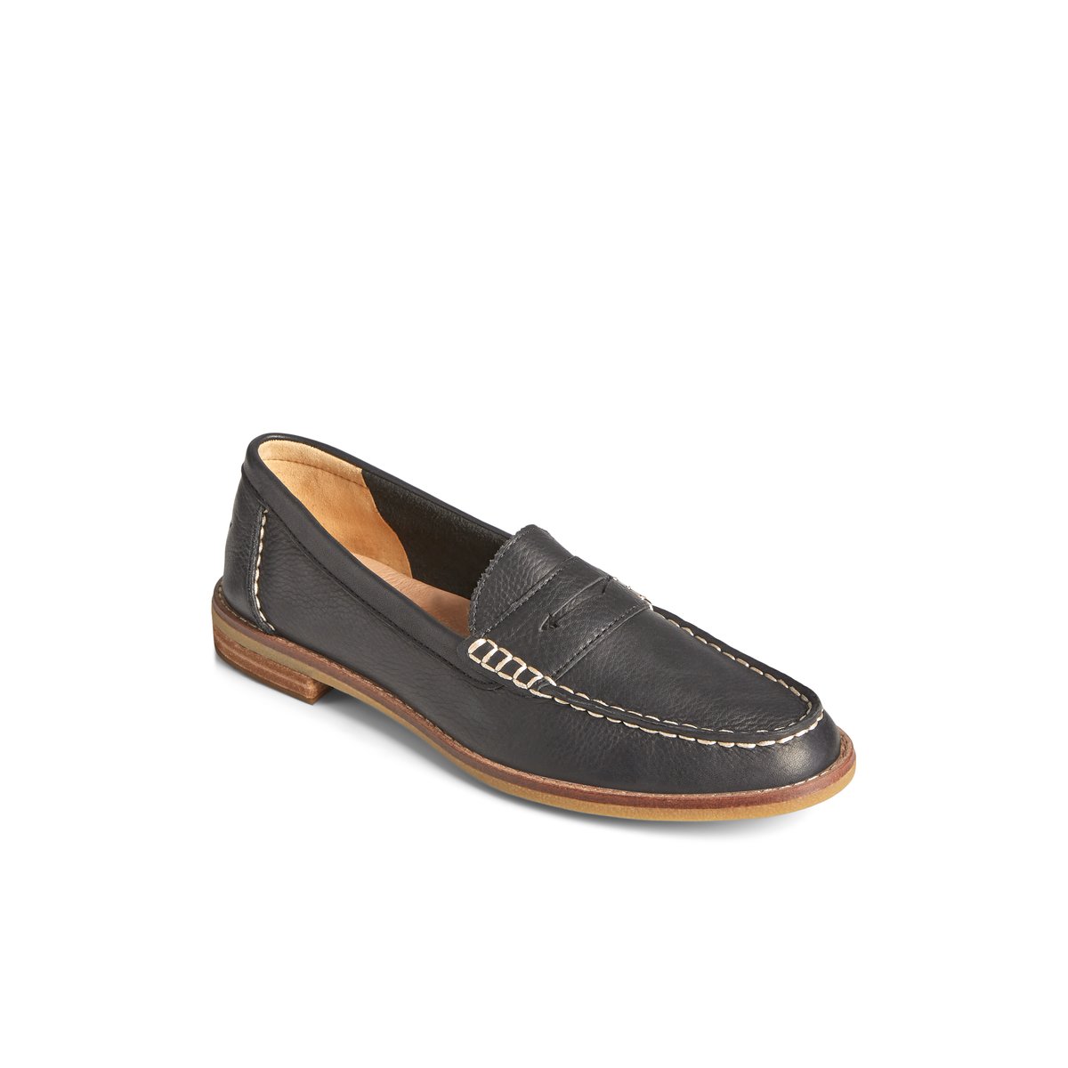 Black Sperry Seaport Penny Leather Loafer | 0182467-UN