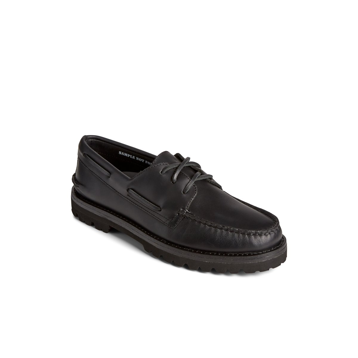 Black Sperry Unisex Authentic Original 3-Eye Vibram Boat Shoes | 9586372-HE