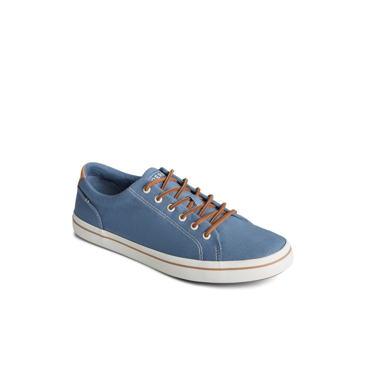 Blue Sperry Striper II Linen LTT Sneakers | 1657432-ZJ