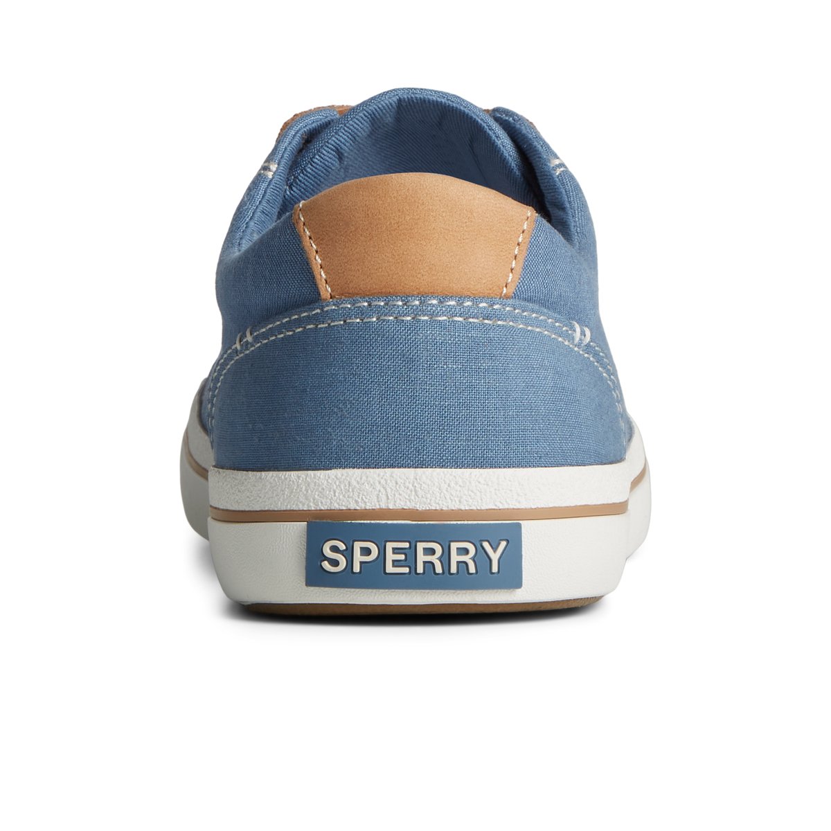 Blue Sperry Striper II Linen LTT Sneakers | 1657432-ZJ