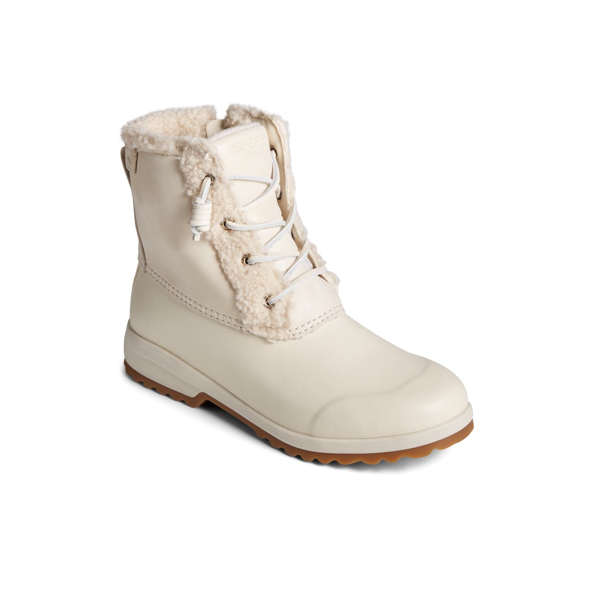 Bone Sperry Maritime Repel Teddy Trim Snow Boots | 8372591-YC