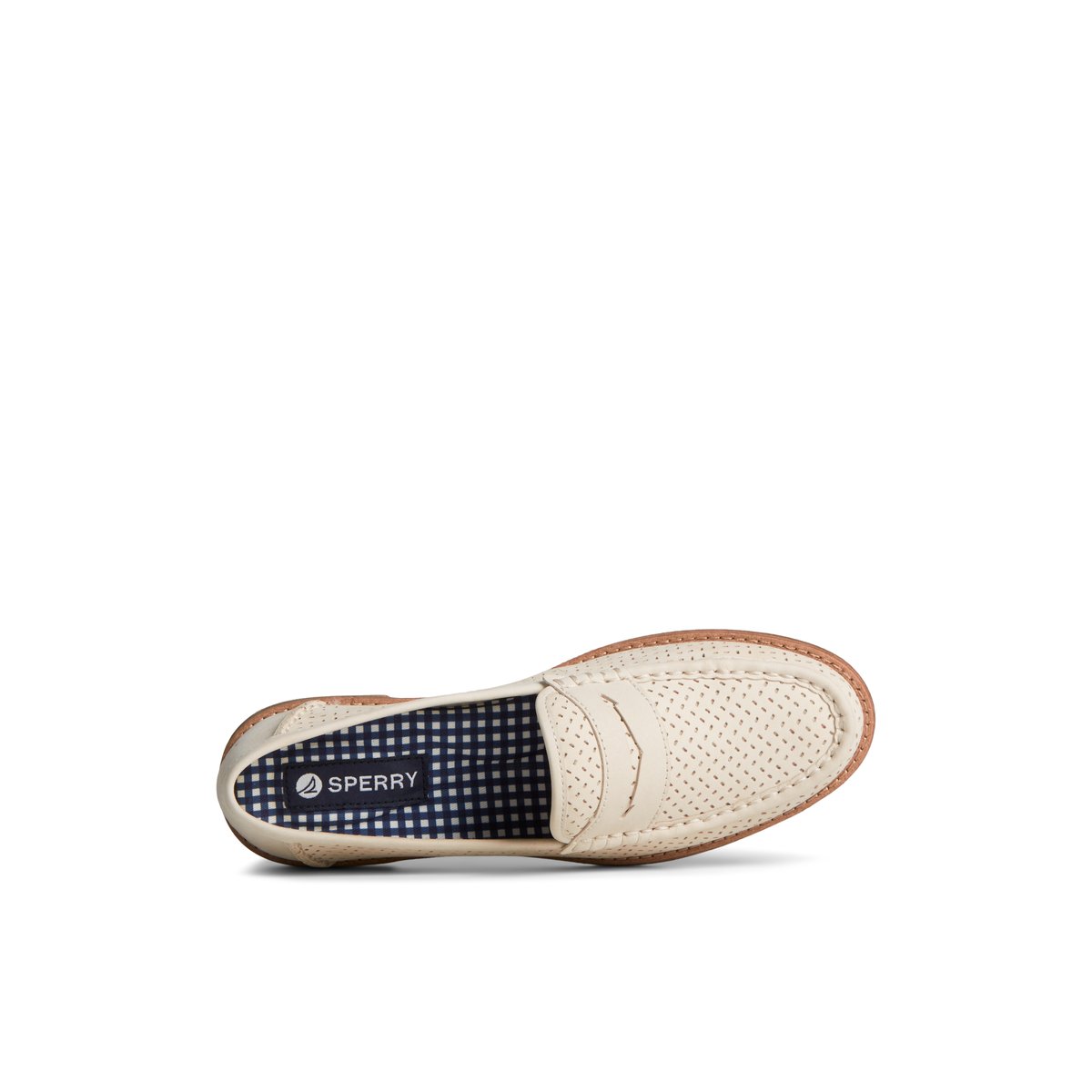 Bone Sperry Seaport Perforated Penny Loafer | 9315082-RF