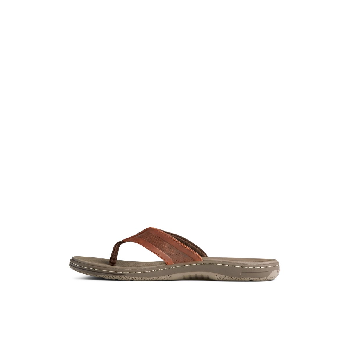 Brown Leather Perf Sperry Havasu Perf Flip Flop | 5836042-GM