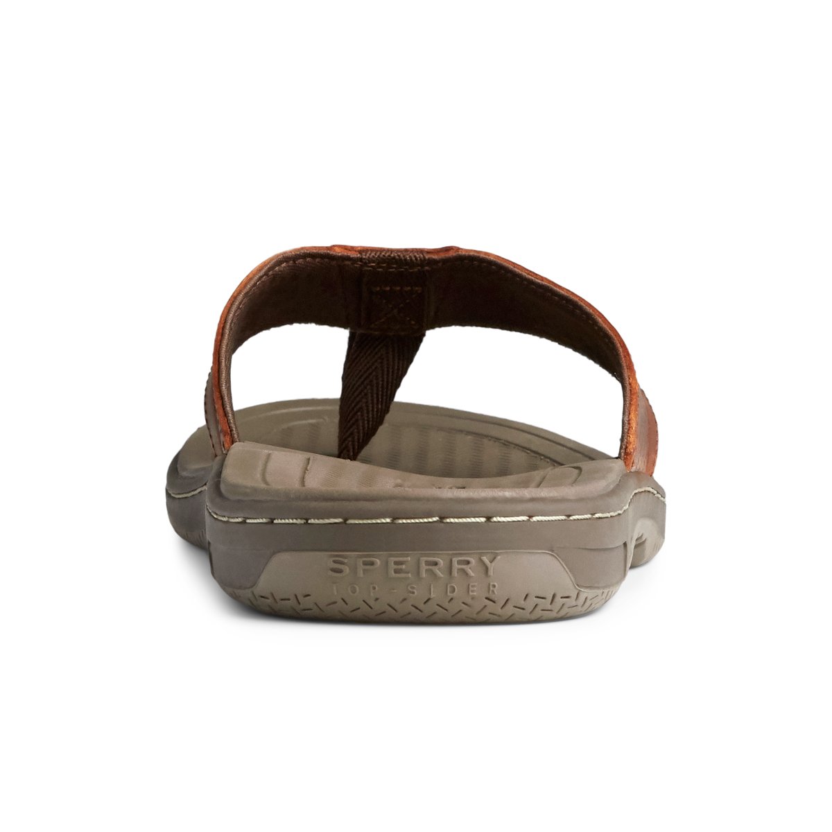 Brown Leather Perf Sperry Havasu Perf Flip Flop | 5836042-GM