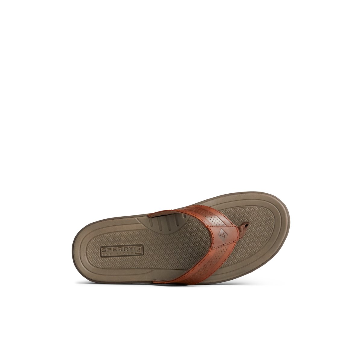 Brown Leather Perf Sperry Havasu Perf Flip Flop | 5836042-GM