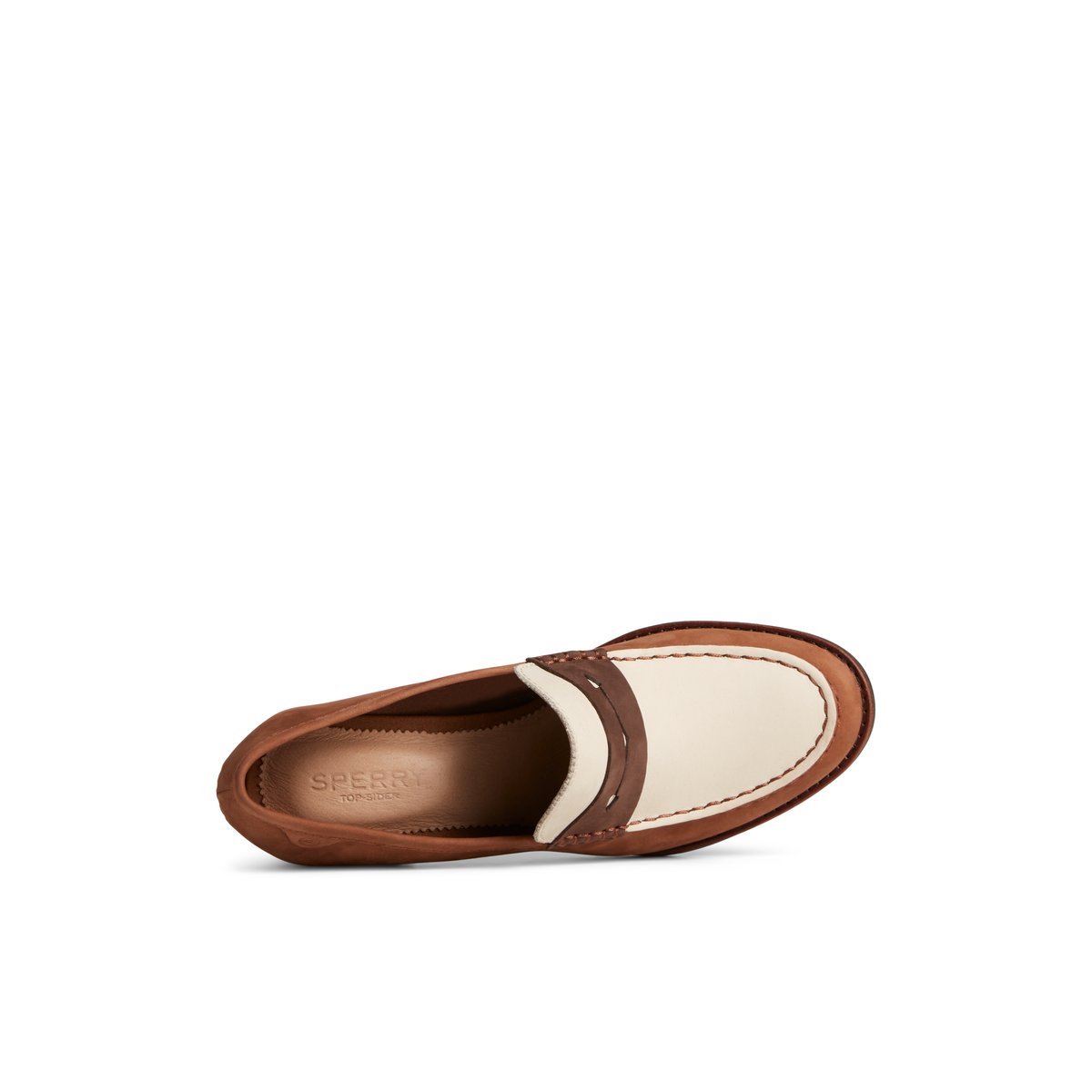 Brown Sperry Seaport Two-Tone Penny Heel | 9548637-WY