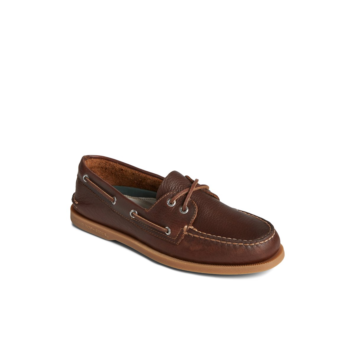 Dark Beige Sperry Authentic Original™ Pull Up Leather Boat Shoes | 7952163-IP