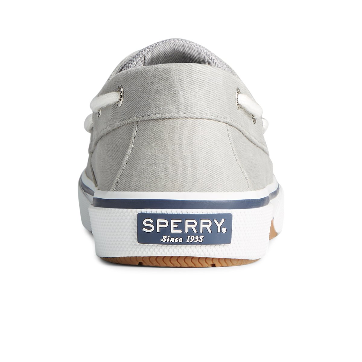 Grey Sperry Halyard 2-Eye Salt Washed Boat Shoes | 1235768-NB