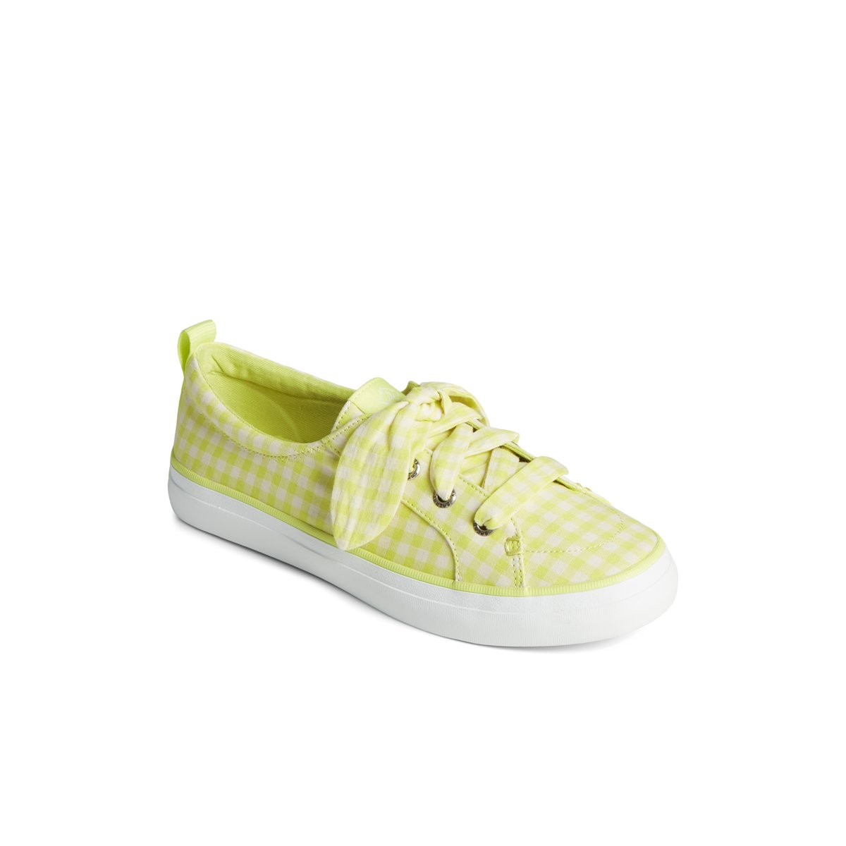 Light Green Sperry Crest Vibe Gingham Sneakers | 9341576-HX