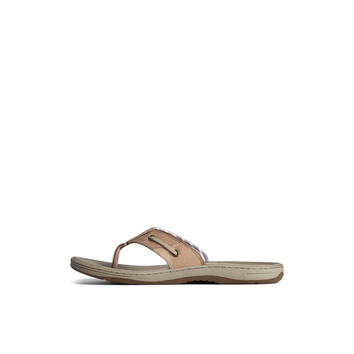 Medium Beige Sperry Baitfish Leather Flip Flop | 0327589-AY