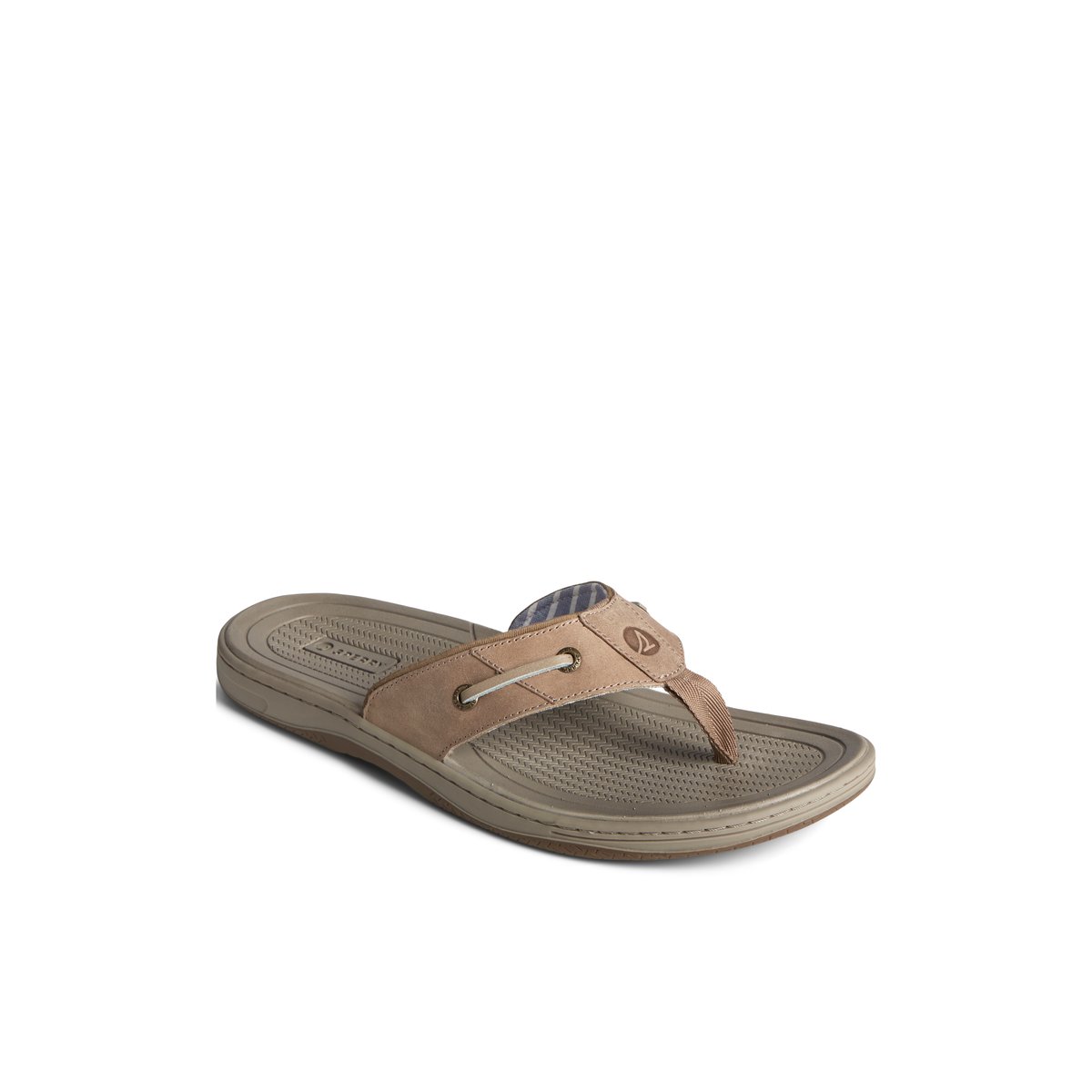 Medium Beige Sperry Baitfish Leather Flip Flop | 0327589-AY