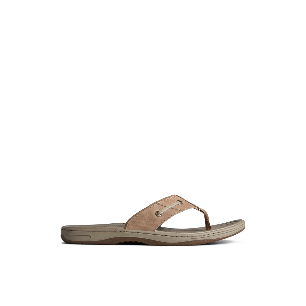 Medium Beige Sperry Baitfish Leather Flip Flop | 0327589-AY