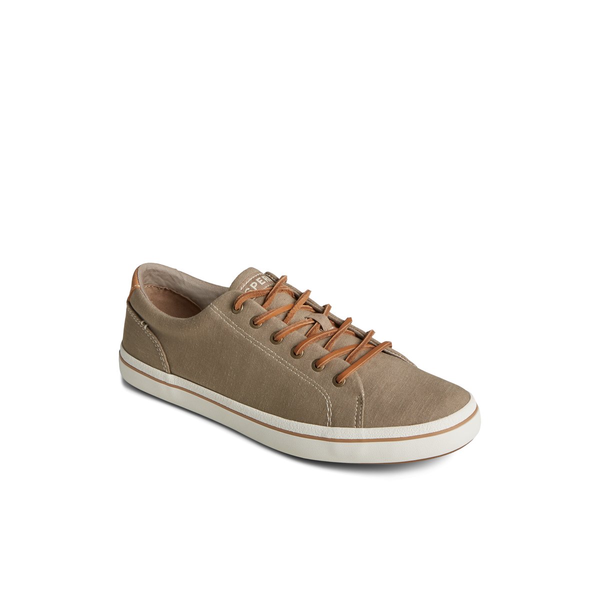 Medium Beige Sperry Striper II Linen LTT Sneakers | 0534987-TW