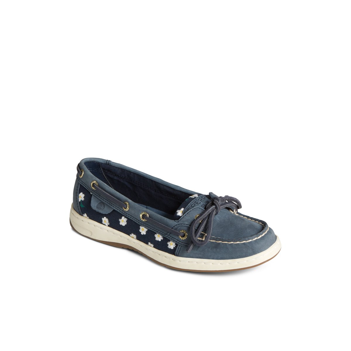 Navy Sperry Angelfish Floral Boat Shoes | 8259176-LK