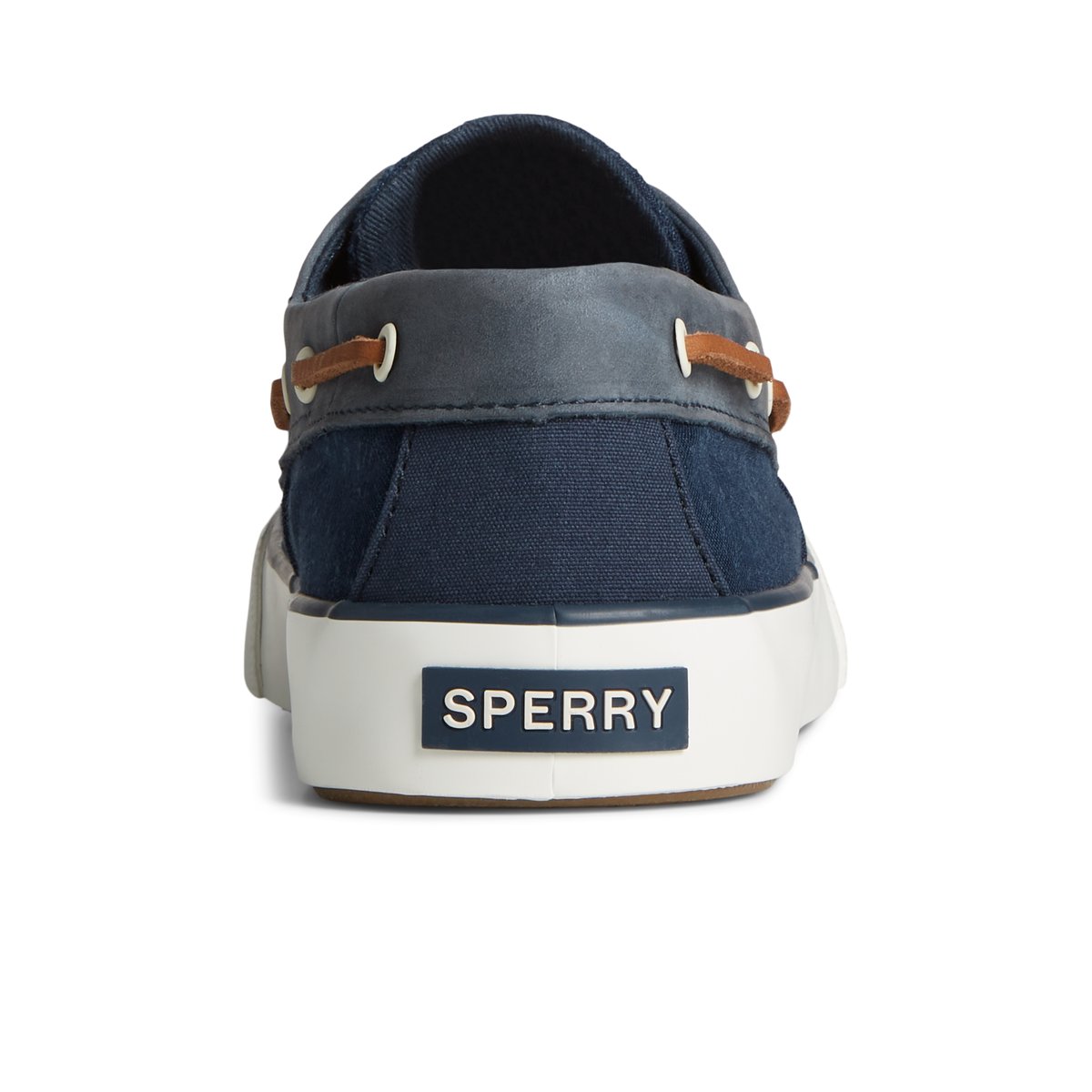 Navy Sperry Bahama II Linen Sneakers | 2489756-ZA