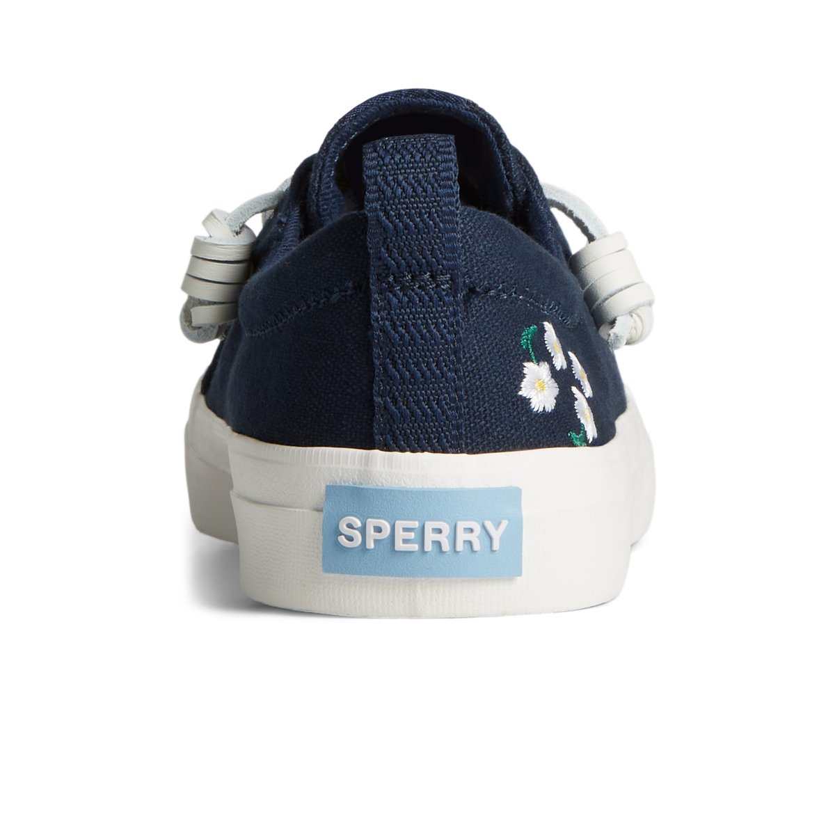 Navy Sperry Crest Vibe Floral Sneakers | 0589176-UG