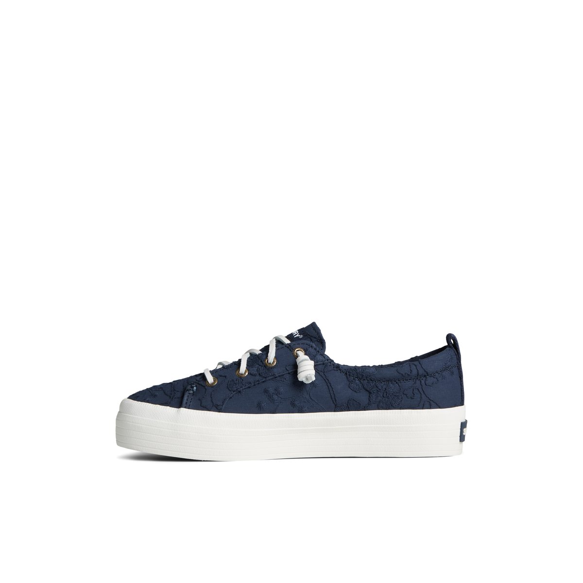 Navy Sperry Crest Vibe Platform Lace Platform Sneakers | 7421503-IW