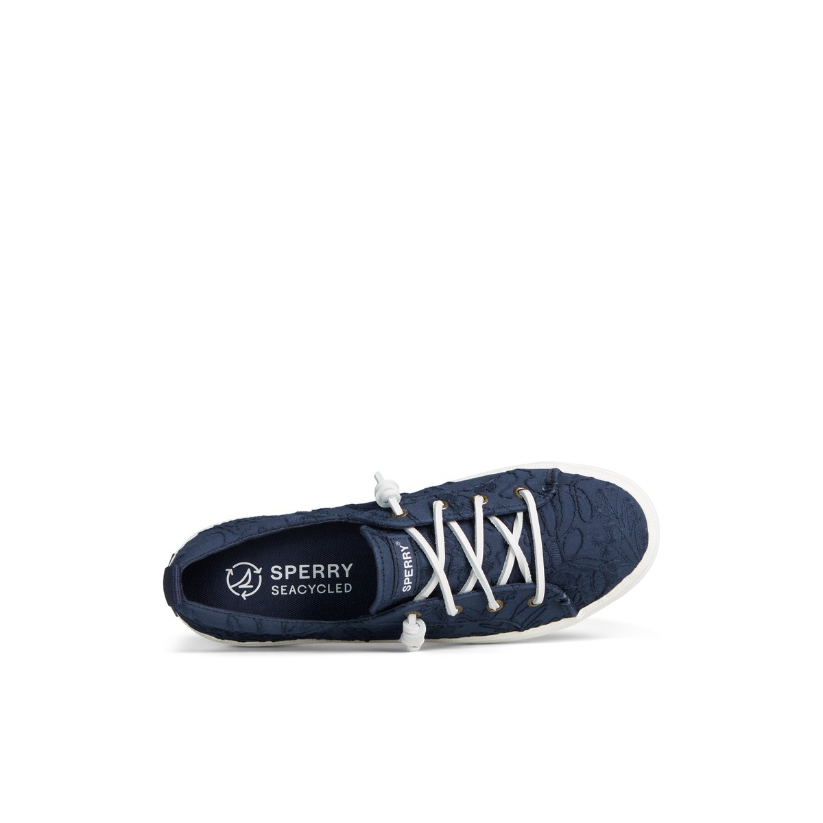 Navy Sperry Crest Vibe Platform Lace Platform Sneakers | 7421503-IW