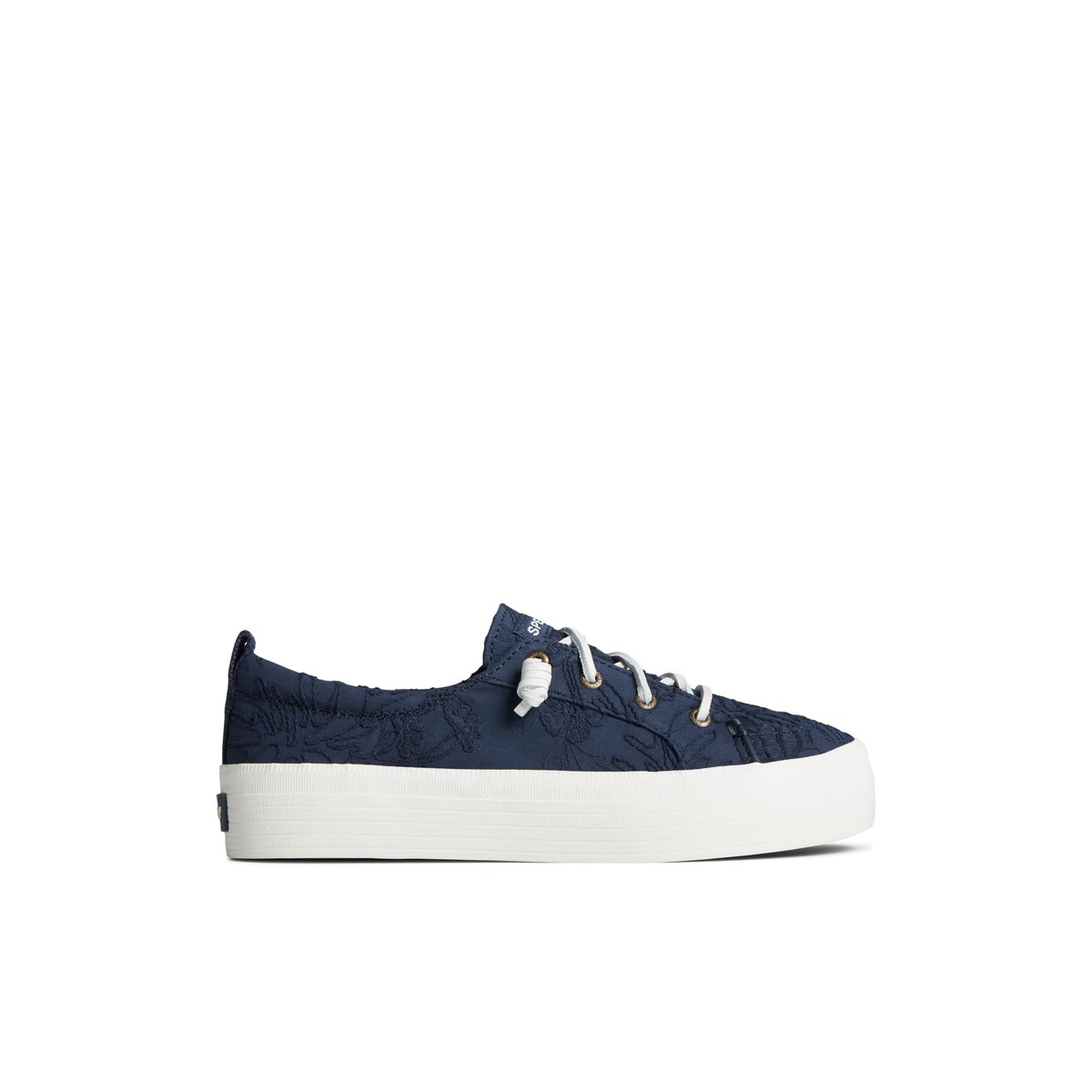 Navy Sperry Crest Vibe Platform Lace Platform Sneakers | 7421503-IW