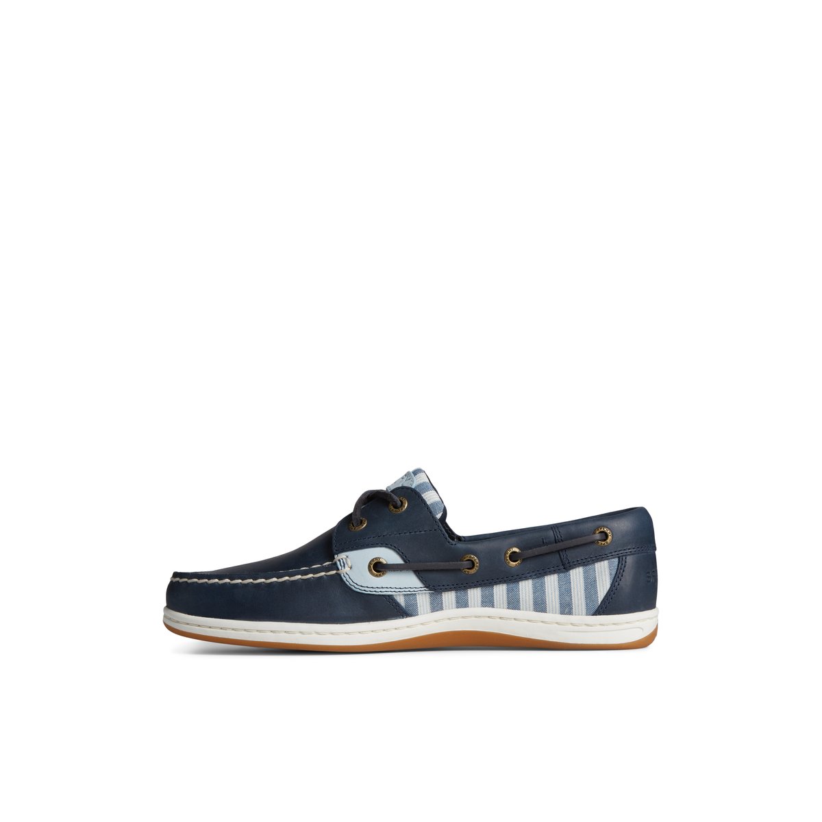 Navy Sperry Koifish Stripe Boat Shoes | 8647395-SL