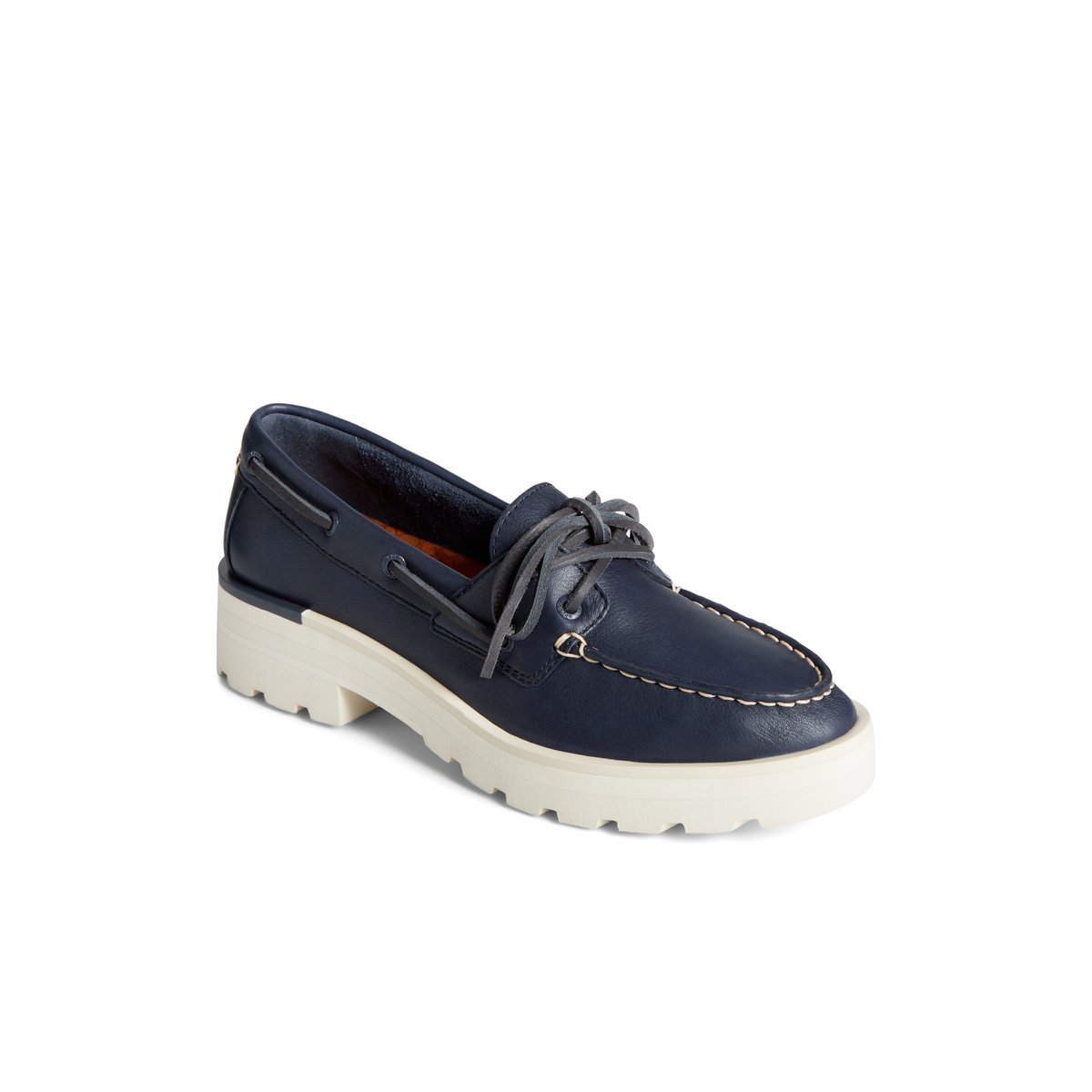 Navy Sperry Lug Boat Shoes | 2541976-TI