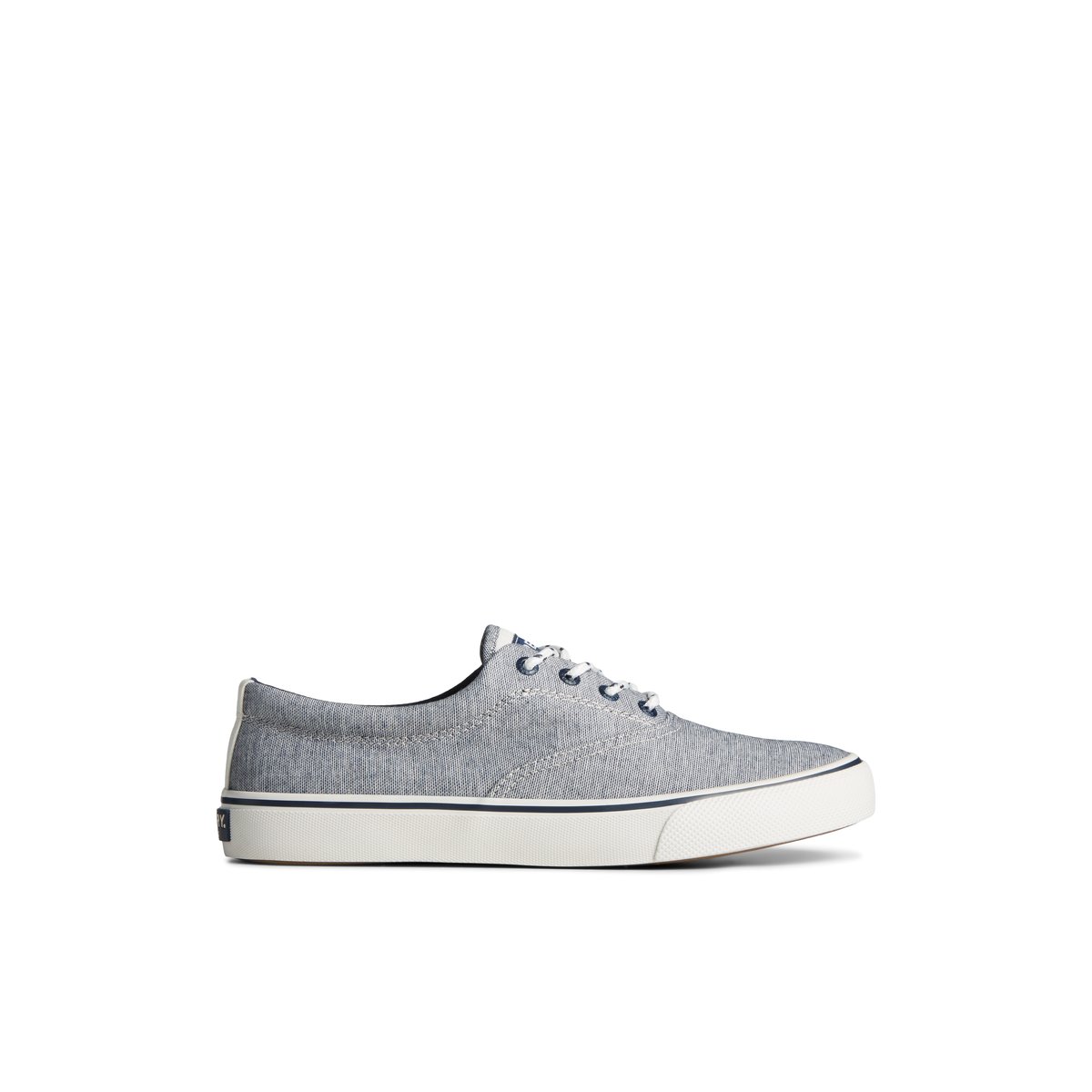 Navy Sperry Striper II Chambray Sneakers | 6053491-NR