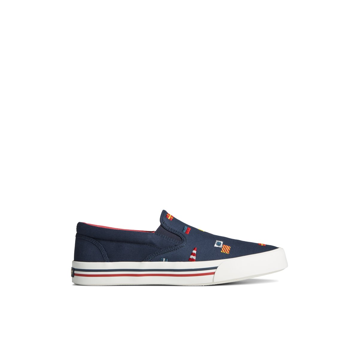 Navy Sperry Striper II Nautical Slip On Sneakers | 6317540-TE